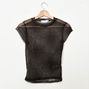 Urban renewal mesh metallic tee